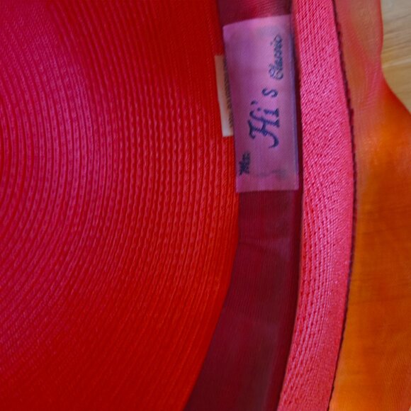 Women’s Red First Lady Church Hat | Elegant Statement | One Size - Picture 2 of 8